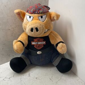 1993 Harley Davidson Motorcycle Hog Biker Stuffed Animal Plush Toy Collectible